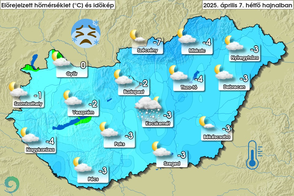 Arctic air mass brings winter cold in Hungary